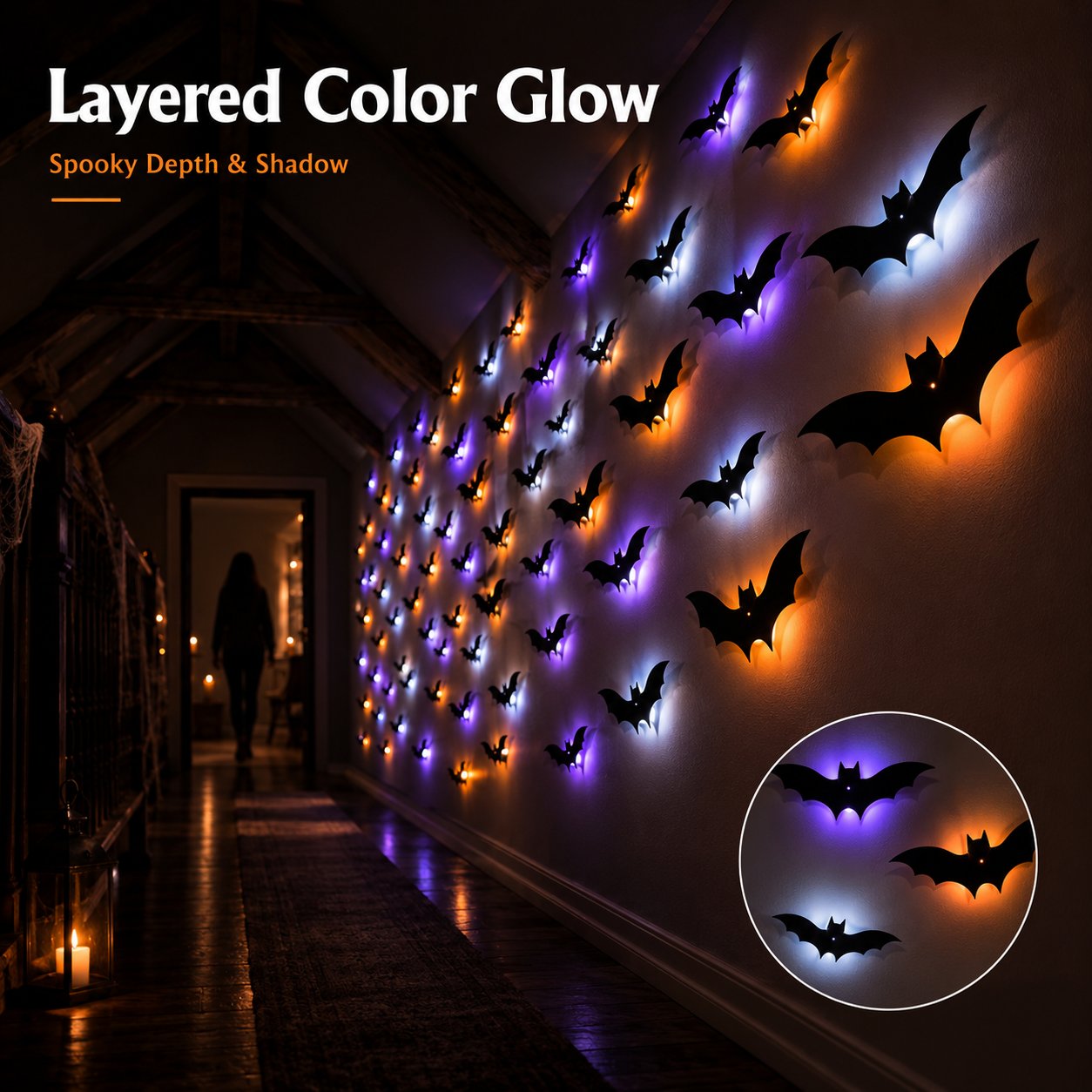🔥Last Day Promotion 50% OFFI🎃Halloween LED Silhouette Wall Light Stickers