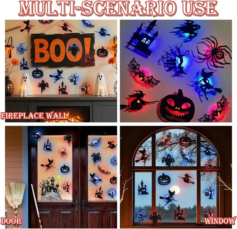 🔥Last Day Promotion 50% OFFI🎃Halloween LED Silhouette Wall Light Stickers