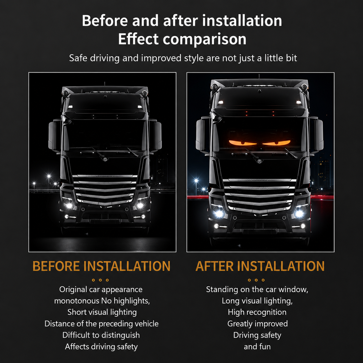 👁️ Halloween Deal Alert! 😈 Devil Eyes LED Sign: App - Controlled, Animated for Car/Truck Windshields