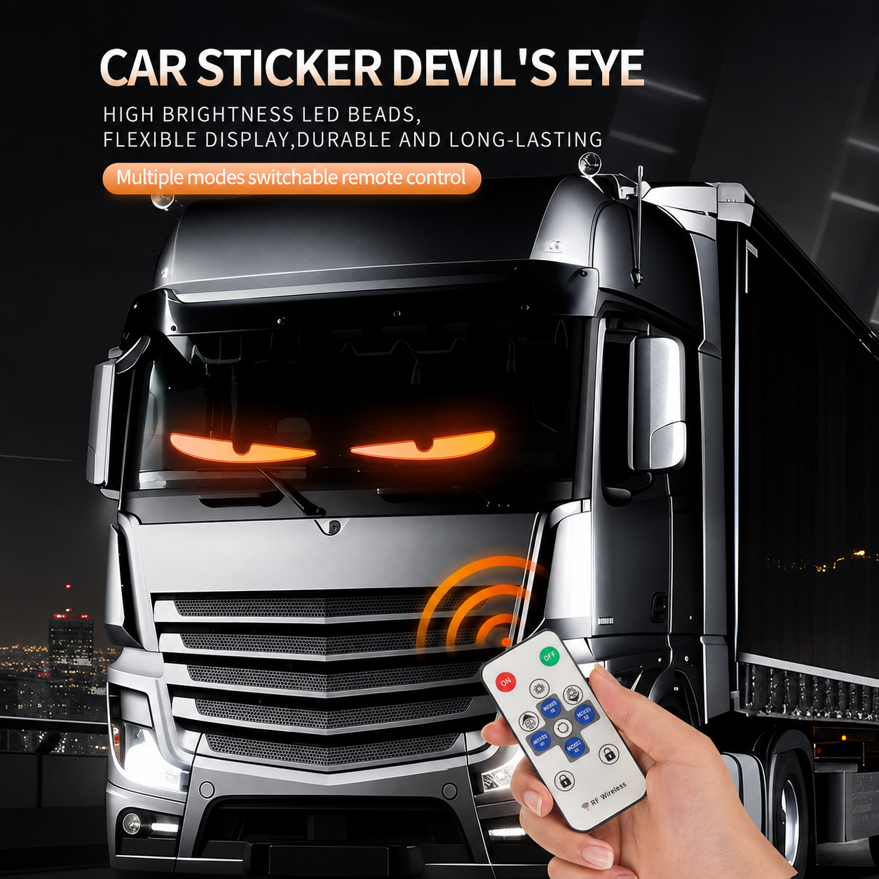 👁️ Halloween Deal Alert! 😈 Devil Eyes LED Sign: App - Controlled, Animated for Car/Truck Windshields