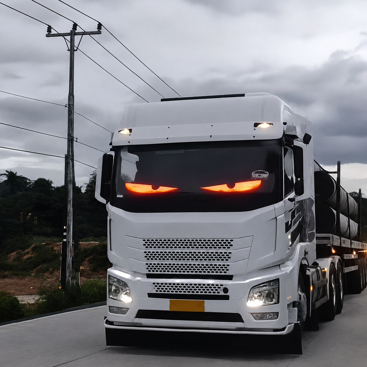 👁️ Halloween Deal Alert! 😈 Devil Eyes LED Sign: App - Controlled, Animated for Car/Truck Windshields