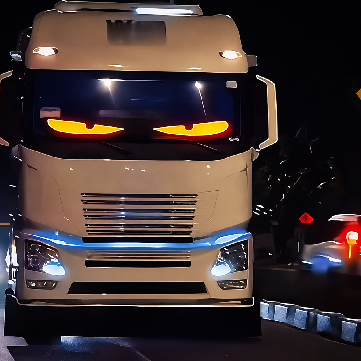 👁️ Halloween Deal Alert! 😈 Devil Eyes LED Sign: App - Controlled, Animated for Car/Truck Windshields