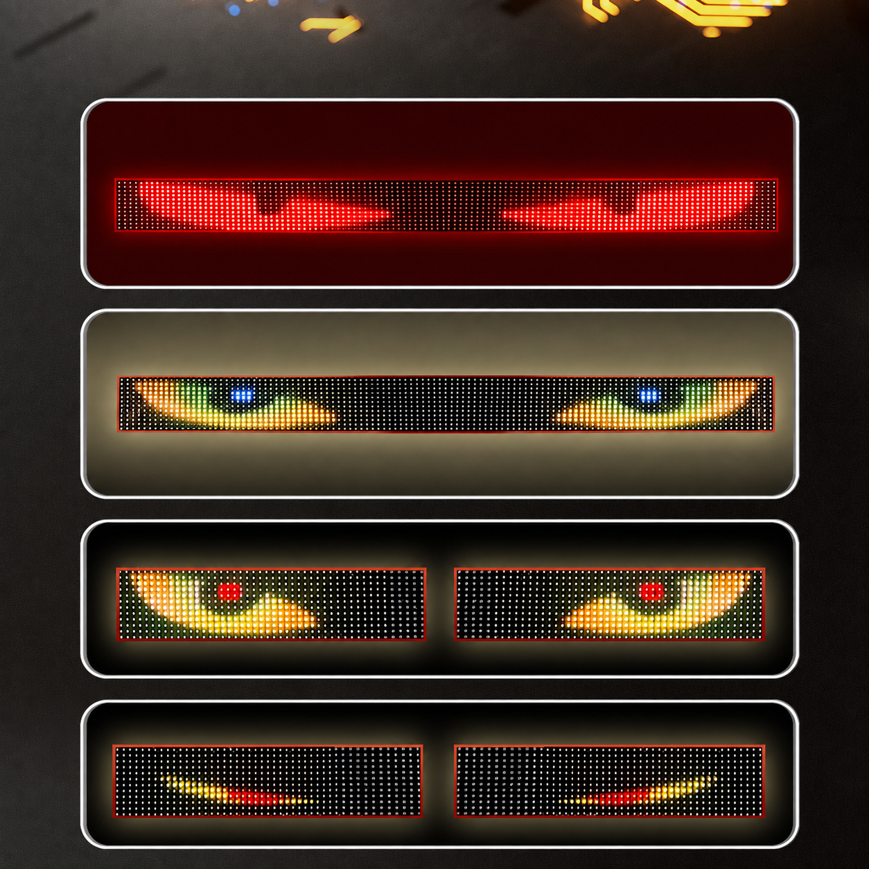👁️ Halloween Deal Alert! 😈 Devil Eyes LED Sign: App - Controlled, Animated for Car/Truck Windshields